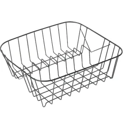 Égouttoir à vaisselle en métal noir 31,5x28,5xH10,5cm < Gifi Discount