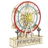 Grande roue animée en bois décoration à poser H24,5cm (2 modèles)