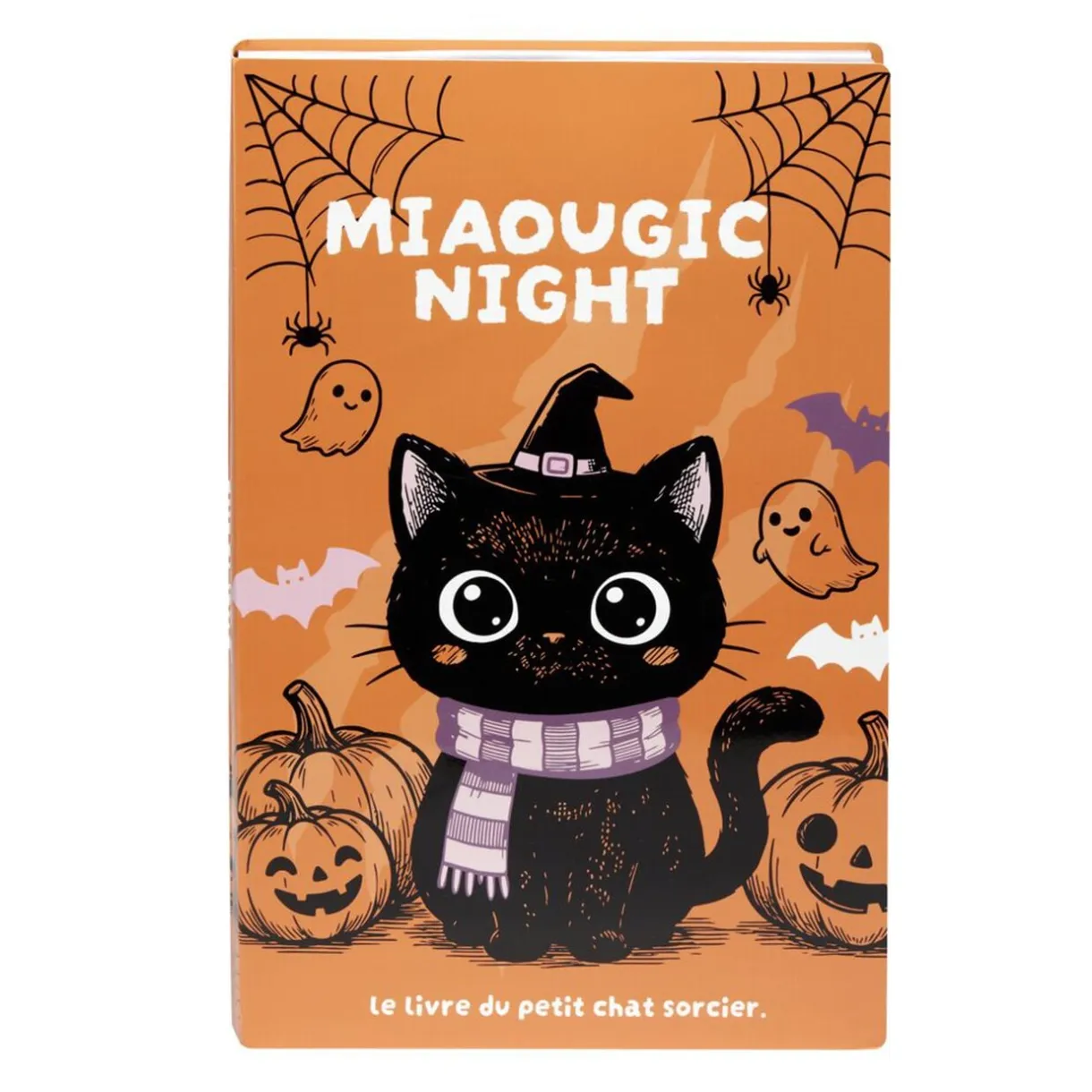 Grattoir chat Halloween livre griffoir carton marron et orange 26x39,5cm < Gifi New