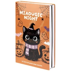 Grattoir chat Halloween livre griffoir carton marron et orange 26x39,5cm < Gifi New