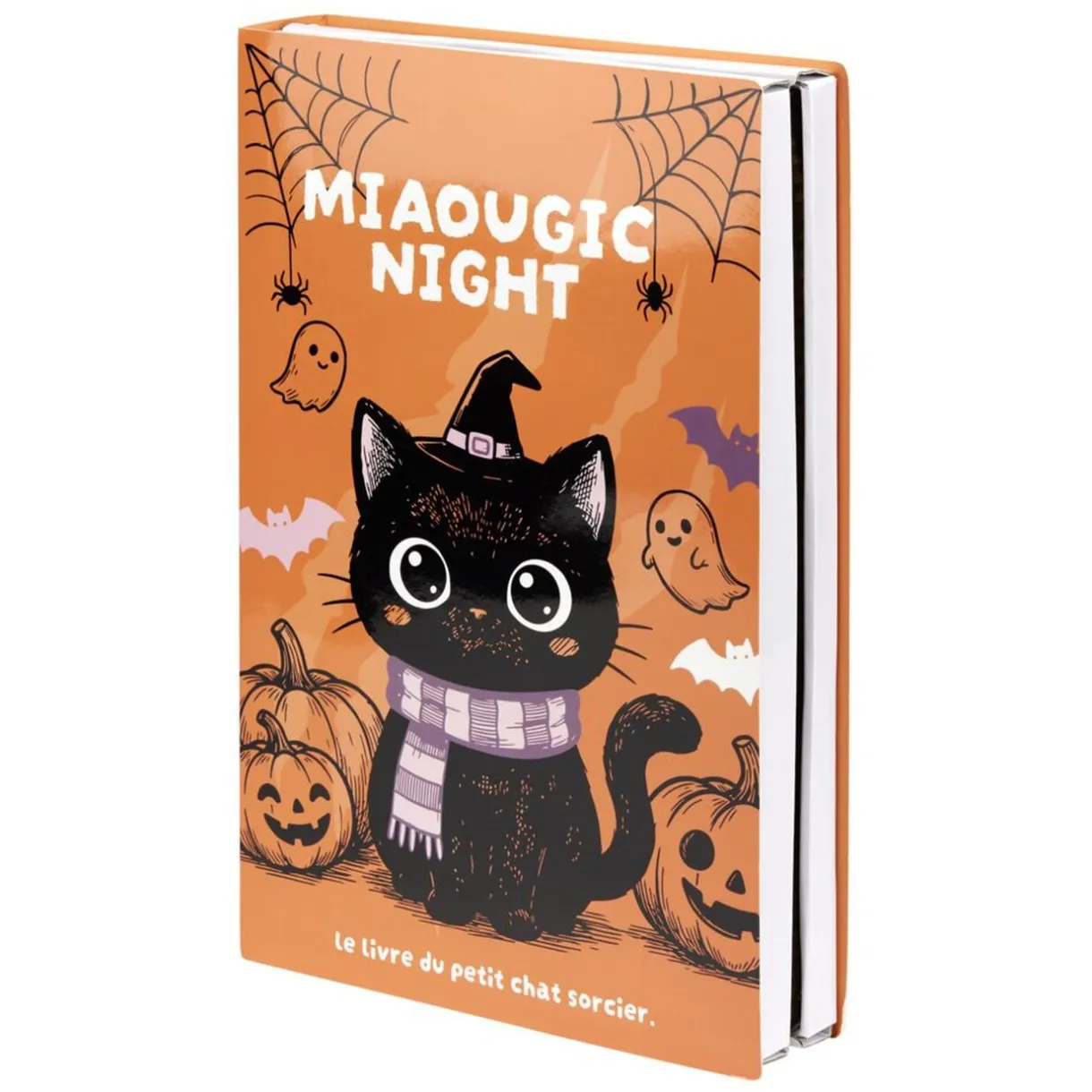 Grattoir chat Halloween livre griffoir carton marron et orange 26x39,5cm < Gifi New