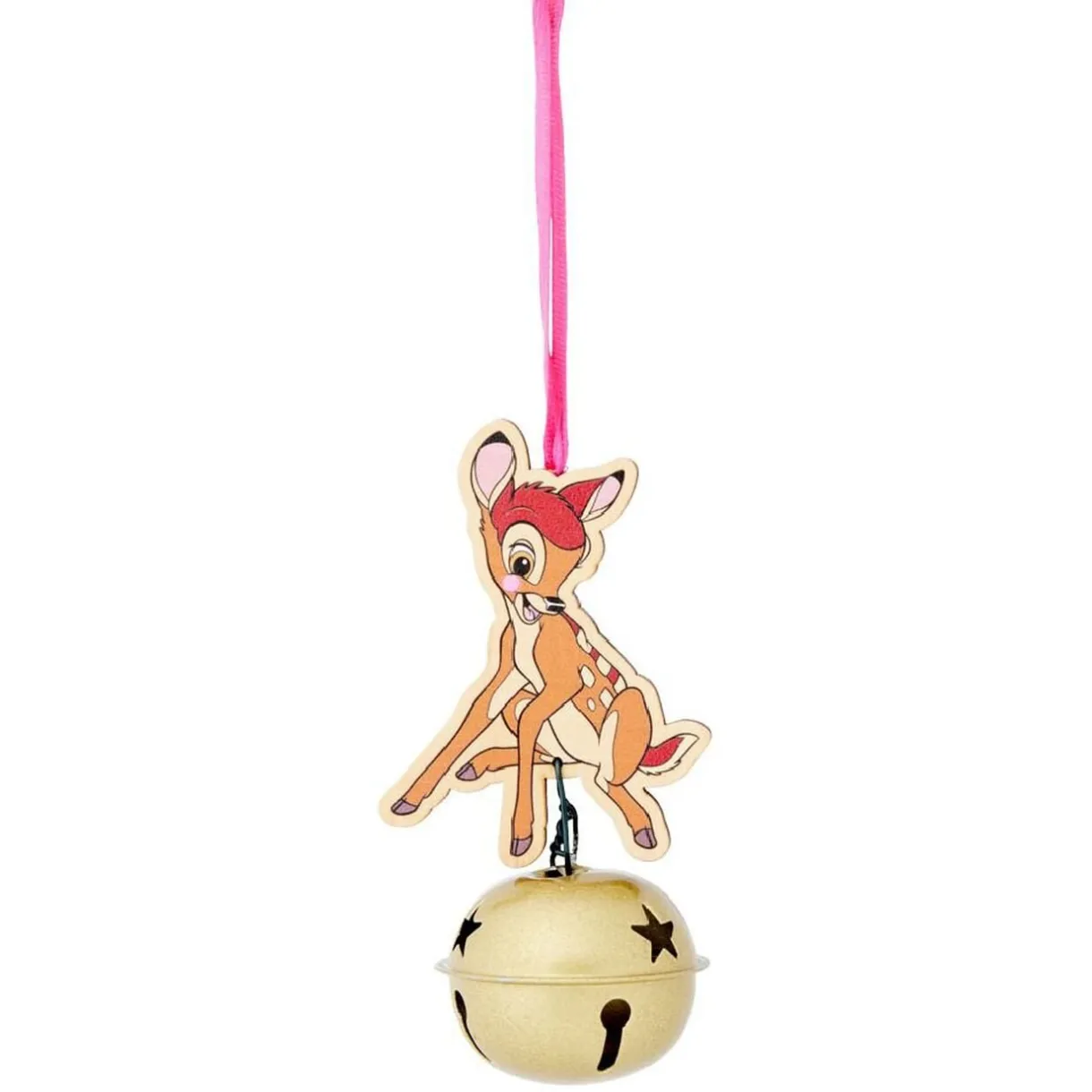 Grelot Disney Bambi orange et doré à suspendre bois Ø5xH11cm < Gifi Outlet