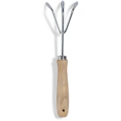 Griffe de jardinage métal gris manche bois L26cm