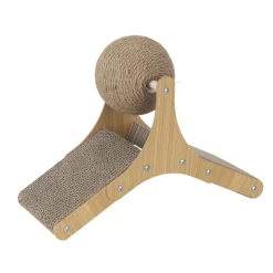 Griffoir pour chat en carton et boule en jute 36x26xH16cm