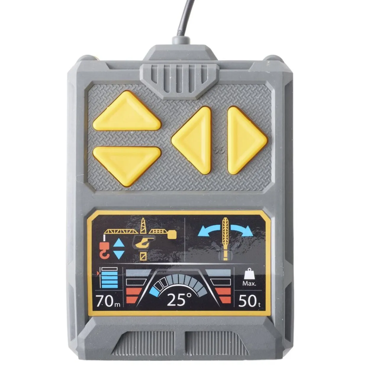 Grue télécommandée chantier plastique jaune H110cm