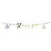Guirlande anniversaire Happy Birthday aluminium thème fée licorne 2m