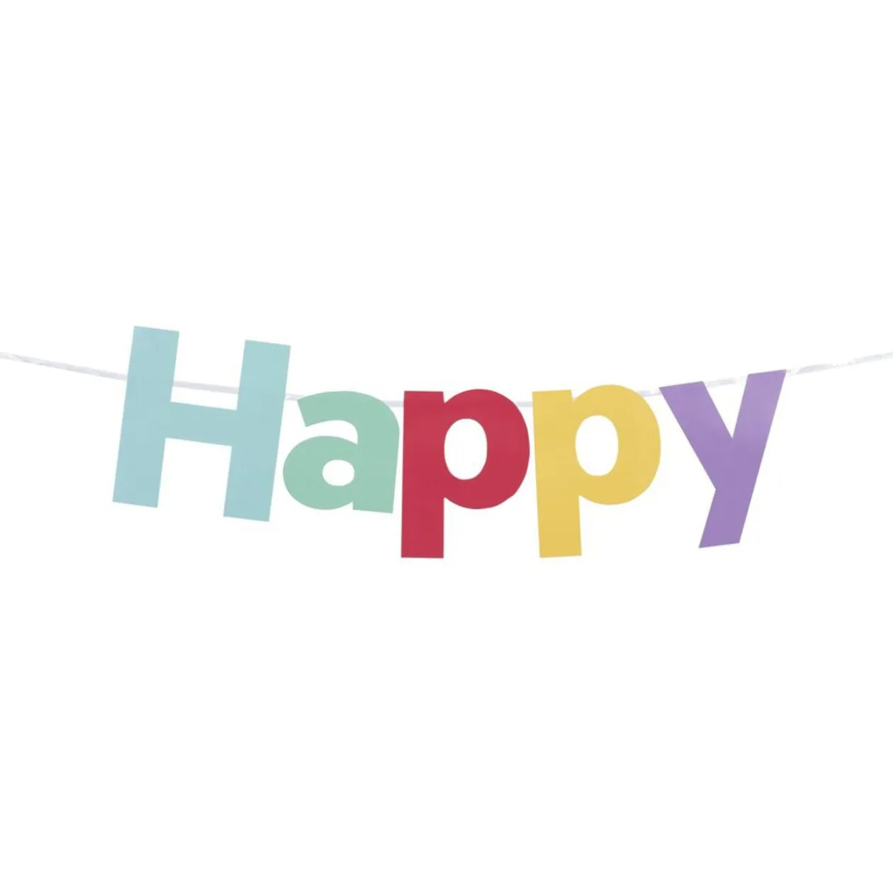 Guirlande anniversaire Happy Birthday multicolore 2,5m