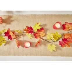 Guirlande artificielle automne feuilles de chêne L180cm