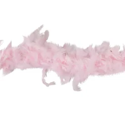 Guirlande Boa plumes roses Noël romance
