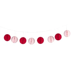 Guirlande boule en papier rose et rouge < Gifi Hot