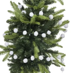 Guirlande 30 boules de neige blanc 1,8 m
