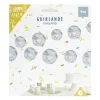 Guirlande boules à facettes argentées Ø12cm en papier L5m < Gifi New