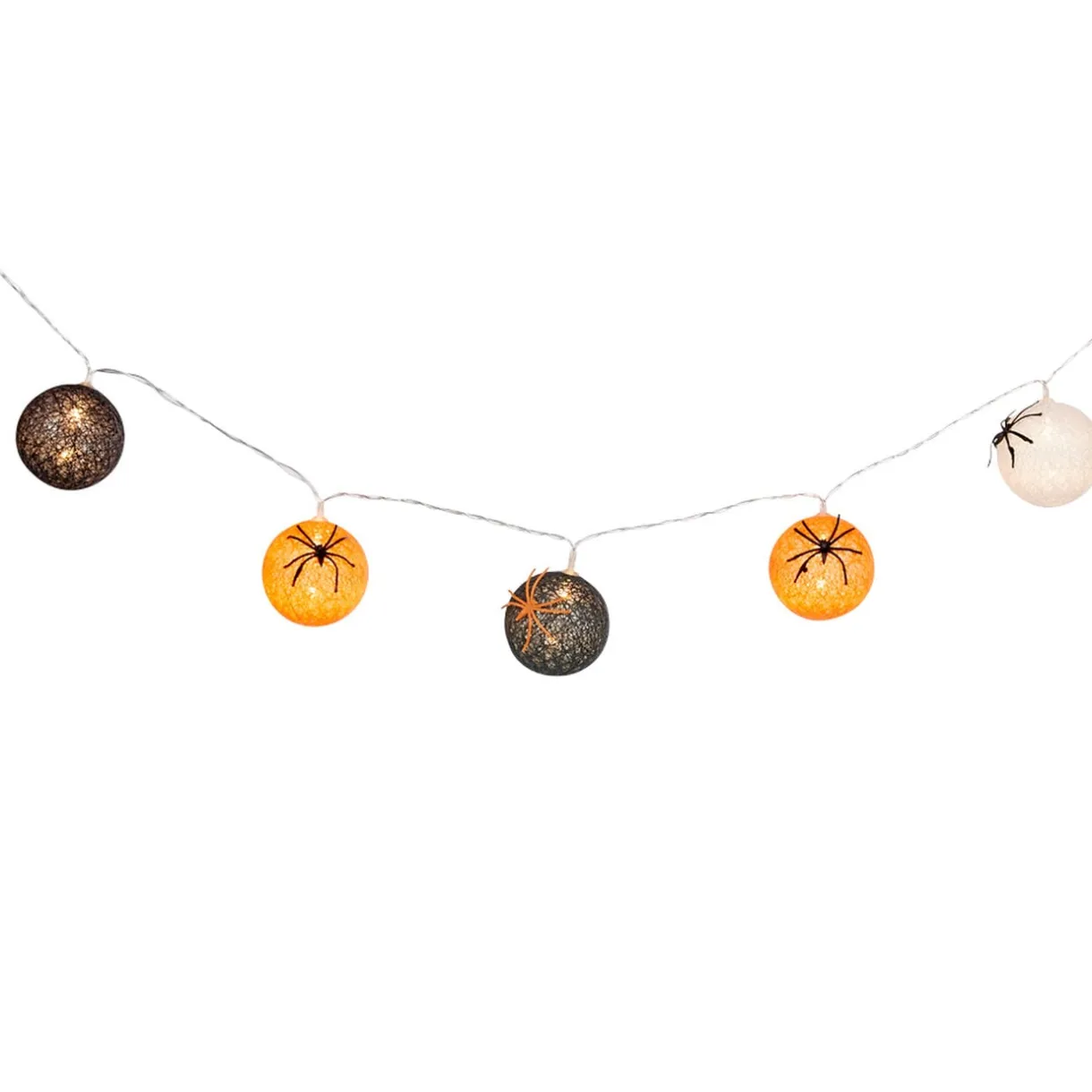 Guirlande boules lumineuses orange noir et blanc < Gifi