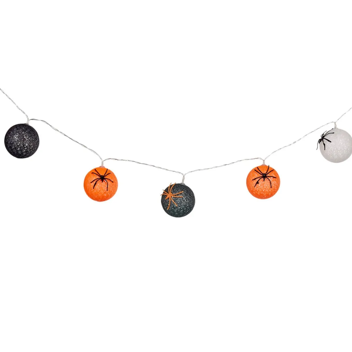 Guirlande boules lumineuses orange noir et blanc < Gifi