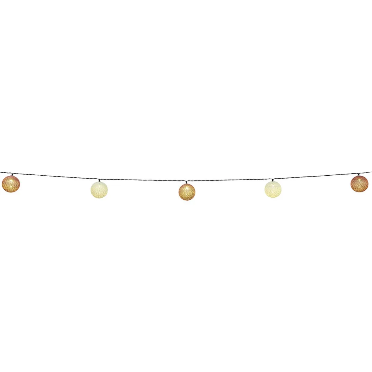 Guirlande boule solaire 10 LED blanc chaud 2,7 m < Gifi New