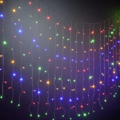 Guirlande de Noël bordure de toit XXL lumineuse 400LED multicolore L1060cm
