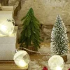 Guirlande de Noël 6 boules en verre motif flocon de neige blanc 3m