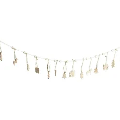 Guirlande de Noël en bois fantaisie blanc 1,8m < Gifi