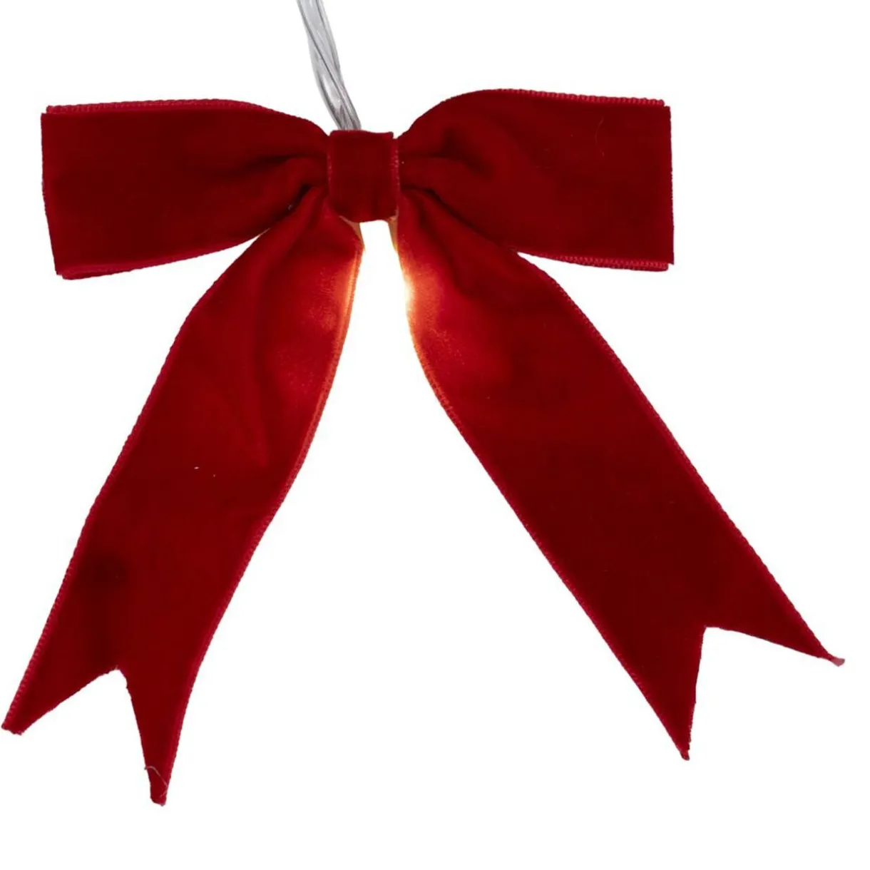 Guirlande de Noël 30 LED blanc chaud noeud rouge L508 cm < Gifi Discount