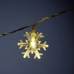 Guirlande de Noël 40 LED flocon blanc chaud L309cm
