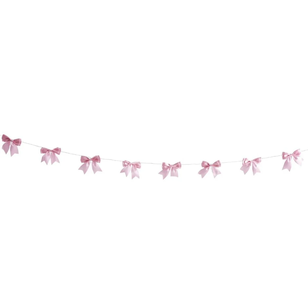 Guirlande de Noël LED noeud tissu rose L175cm < Gifi Online