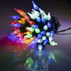 Guirlande de Noël lumineuse 50LED bulbe plat multicolore L590cm