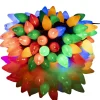 Guirlande de Noël lumineuse 100LED bulbe tulipe multicolore L990cm