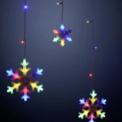 Guirlande de Noël lumineuse 160LED bordure toit flocon multicolore