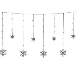Guirlande de Noël lumineuse 160LED bordure toit flocon multicolore