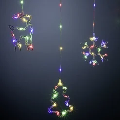 Guirlande de Noël lumineuse 240LED bordure toit flocon étoile sapin multicolore