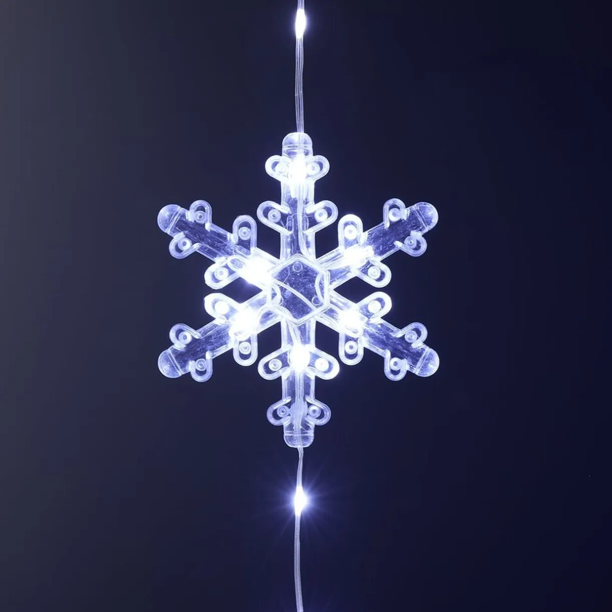 Guirlande de Noël lumineuse 160LED bordure toit motifs flocon blanc froid < Gifi Sale