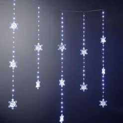 Guirlande de Noël lumineuse 160LED bordure toit motifs flocon blanc froid < Gifi Sale