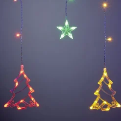 Guirlande de Noël lumineuse 160LED bordure toit motifs sapin étoiles multicolore < Gifi Outlet