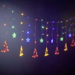 Guirlande de Noël lumineuse 160LED bordure toit motifs sapin étoiles multicolore < Gifi Outlet
