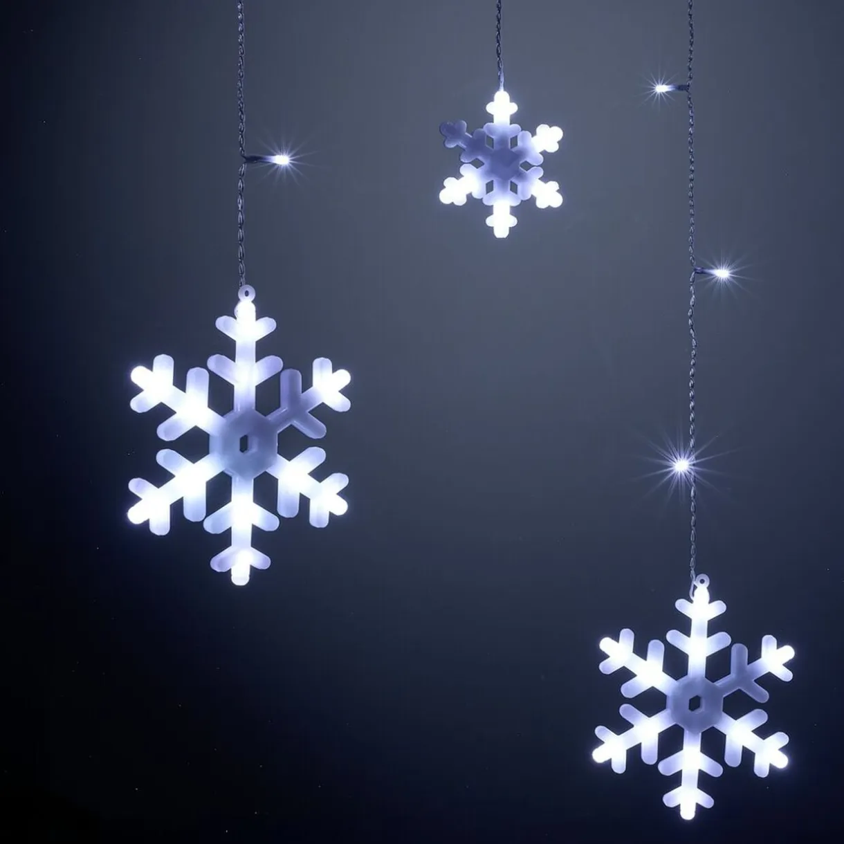 Guirlande de Noël lumineuse 160LED bordure toit flocon blanc froid < Gifi New
