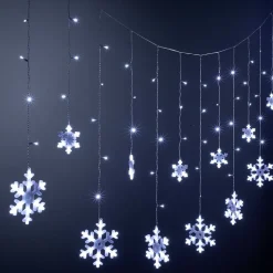 Guirlande de Noël lumineuse 160LED bordure toit flocon blanc froid < Gifi New