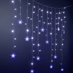 Guirlande de Noël lumineuse 90LED bordure toit flocon blanc froid < Gifi Clearance
