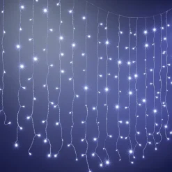 Guirlande de Noël lumineuse rideau 190LED blanc froid 234 cm d'éclairage < Gifi Hot