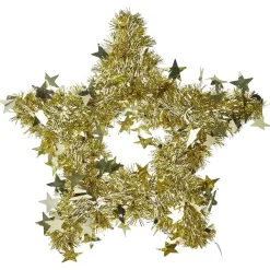 Guirlande de Noël scintillante décor et forme étoile doré