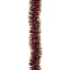 Guirlande de Noël scintillante rouge bordeaux et doré L270cm