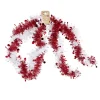 Guirlande de Noël scintillante rouge et blanc Ø10xL200cm