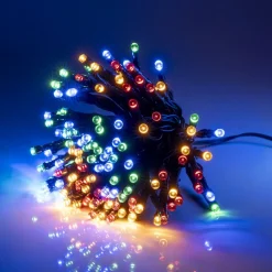 Guirlande de Noël solaire lumineuse 120LED multicolore L890cm