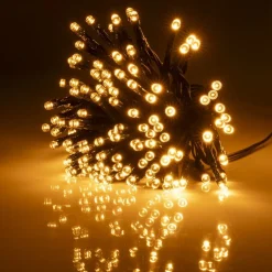 Guirlande de Noël solaire lumineuse 120LED blanc chaud L890cm < Gifi New