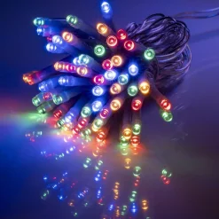 Guirlande de Noël solaire lumineuse 190LED bordure toit multicolore L710cm