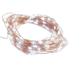 Guirlande de Noël solaire lumineuse 120LED blanc froid L1290cm