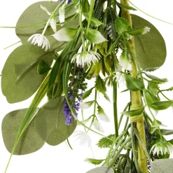 Guirlande feuillage artificiel avec fleurs blanches et lavande L180cm < Gifi Outlet