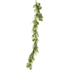 Guirlande feuillage artificiel avec fleurs blanches et lavande L180cm < Gifi Outlet