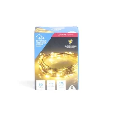 Guirlande fil en cuivre 80LED blanc chaud 7,9m