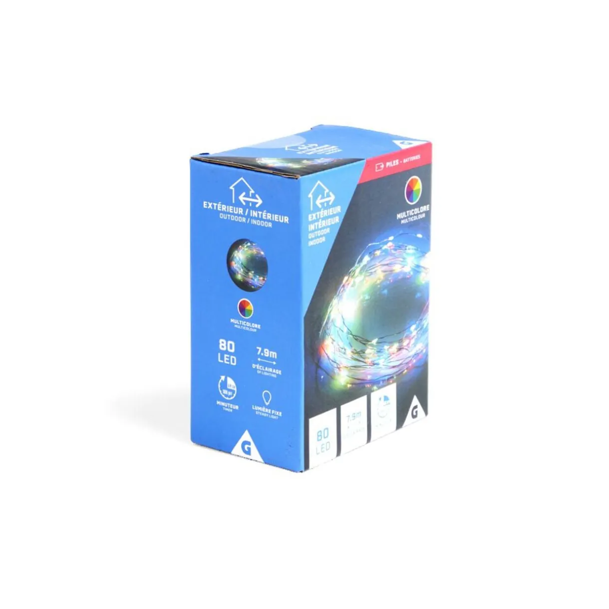 Guirlande fil en cuivre 80LED multicolores 7,9m < Gifi Outlet
