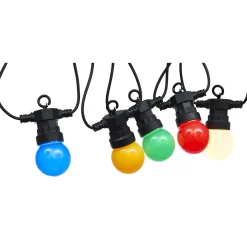 Guirlande guinguette 50 LED 10 boules multicolores 6m < Gifi Online